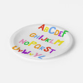 可愛いアルファベット ペーパープレート (アングル)