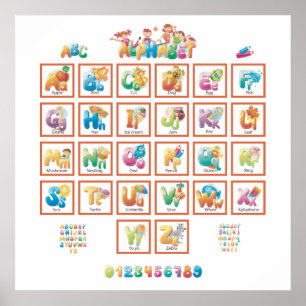 可愛いアルファベット ポスター