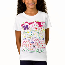 可愛いアルファベット“M”デザインTシャツ for 小さな女の子