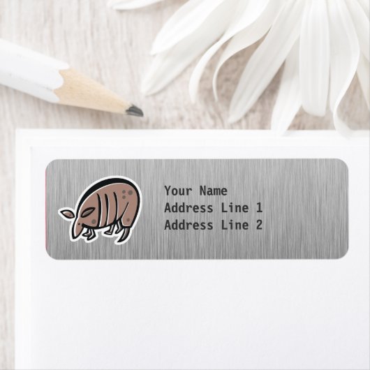 可愛いアルマジロ ラベル (インサイチュ)