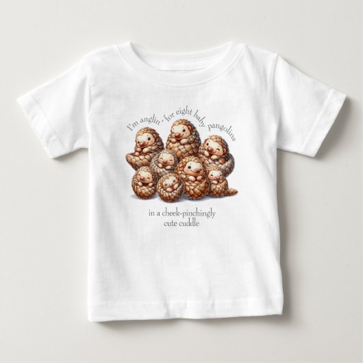 可愛いアングリン8かわいい可愛いパンゴリン ベビーTシャツ (正面)