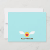 可愛いアヴィエーターボーイフライトバースデーパーティー 招待状 (裏面)