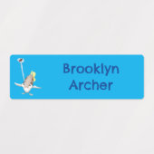 可愛いアーチグパーソナライズされたアニメ ラベル (デザイン1)