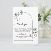 可愛いアーチ文字スクリプト葬儀サンキューカード サンキューカード (スタンド正面)