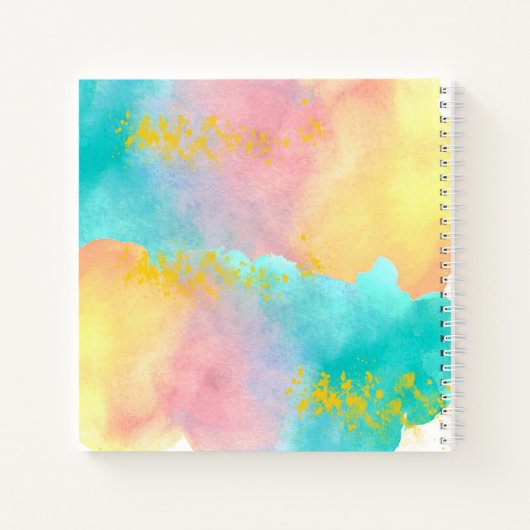 可愛いアーティスト絵を描ギフトのkid sketchbook journal ノートブック (裏面)