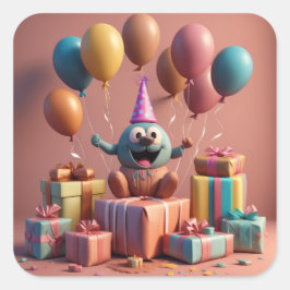 可愛いアートワークを吹き飛ばす スクエアシール