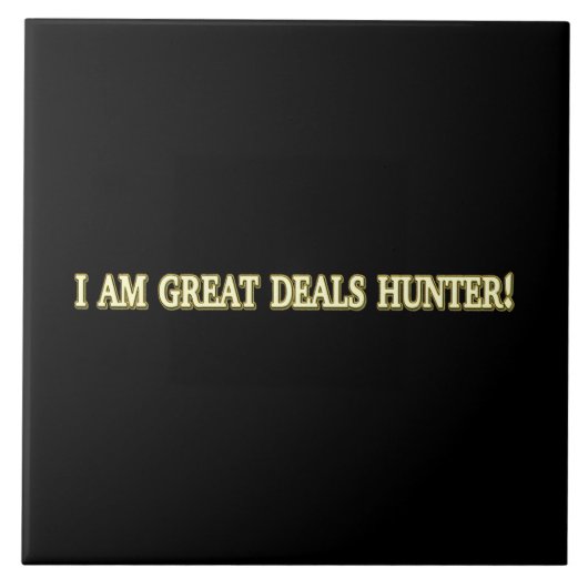 可愛いアートワークデザイン素晴らし「お得なハンター」。買今 タイル (正面)