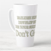 可愛いアートワークデザイン「失敗買体験」 カフェラテマグ (左アングル)