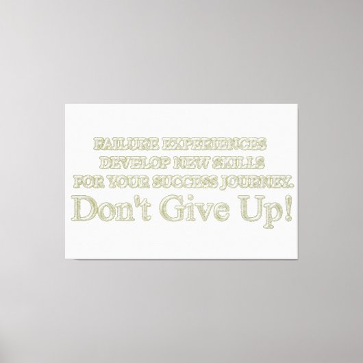 可愛いアートワークデザイン「失敗買体験」 キャンバスプリント (正面)