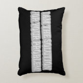 可愛いアートワークデザイン「私が解決策だ」買 アクセントクッション (正面(垂直))