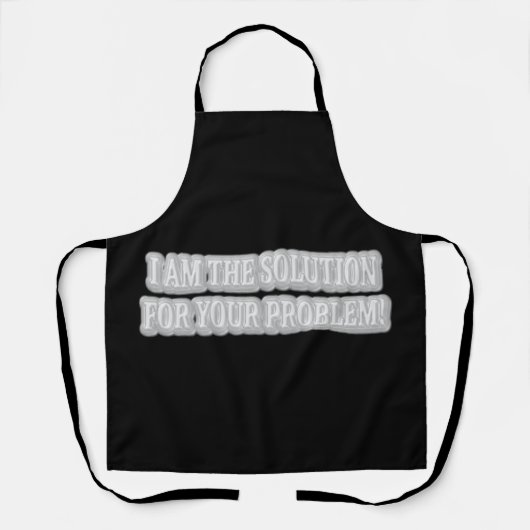 可愛いアートワークデザイン「私が解決策だ」買 エプロン (正面)