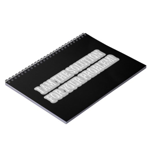 可愛いアートワークデザイン「私が解決策だ」買 ノートブック (左側)