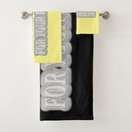 可愛いアートワークデザイン「私が解決策だ」買 バスタオルセット