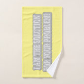 可愛いアートワークデザイン「私が解決策だ」買 バスタオルセット (ハンドタオル)