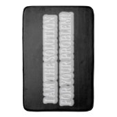 可愛いアートワークデザイン「私が解決策だ」買 バスマット (正面縦)