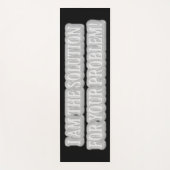 可愛いアートワークデザイン「私が解決策だ」買 ヨガマット (正面)