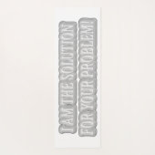 可愛いアートワークデザイン「私が解決策だ」買 ヨガマット (裏面)