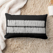 可愛いアートワークデザイン「私が解決策だ」買 ランバークッション (ブランケット)