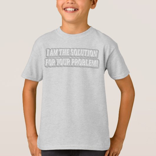 可愛いアートワークデザイン「私が解決策だ」買 Tシャツ (正面)