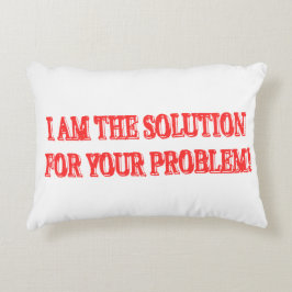 可愛いアートワークデザイン「私が解決策買」  アクセントクッション