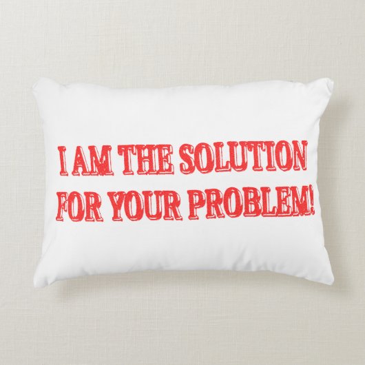 可愛いアートワークデザイン「私が解決策買」  アクセントクッション (正面)