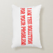 可愛いアートワークデザイン「私が解決策買」  アクセントクッション (正面(垂直))