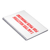 可愛いアートワークデザイン「私が解決策買」 ノートブック (右側)