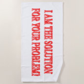 可愛いアートワークデザイン「私が解決策買」  ビーチタオル (正面)