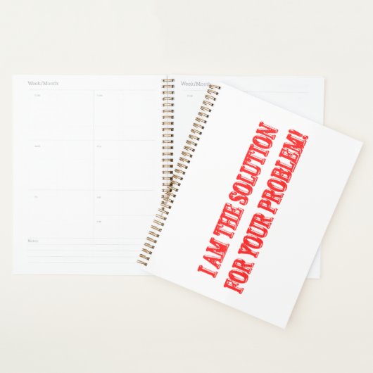 可愛いアートワークデザイン「私が解決策買」  プランナー手帳 (ディスプレー)