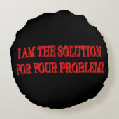 可愛いアートワークデザイン「私が解決策買」  ラウンドクッション (裏面)