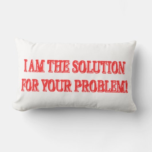 可愛いアートワークデザイン「私が解決策買」 ランバークッション (正面)