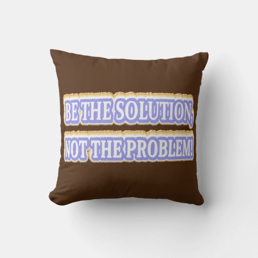 可愛いアートワークデザイン「BE THE SOLUTION」について買 クッション (正面)