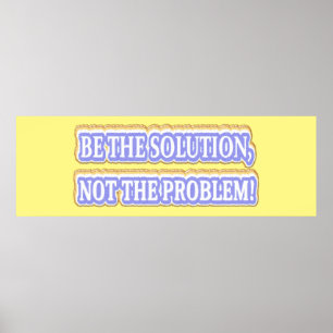 可愛いアートワークデザイン「BE THE SOLUTION」について買 ポスター
