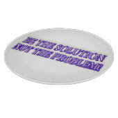 可愛いアートワークデザイン「BE THE SOLUTION」買今すぐ カッティングボード (角)