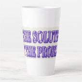 可愛いアートワークデザイン「BE THE SOLUTION」買今すぐ カフェラテマグ (正面)