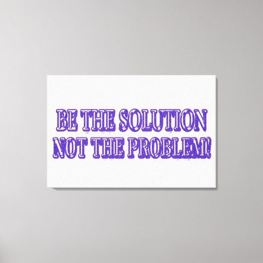 可愛いアートワークデザイン「BE THE SOLUTION」買今すぐ キャンバスプリント (正面)