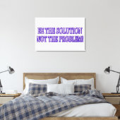 可愛いアートワークデザイン「BE THE SOLUTION」買今すぐ キャンバスプリント (インサイチュ (寝室))