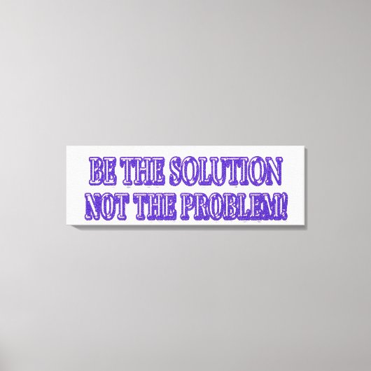 可愛いアートワークデザイン「BE THE SOLUTION」買今すぐ キャンバスプリント (正面)