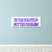 可愛いアートワークデザイン「BE THE SOLUTION」買今すぐ キャンバスプリント (インサイチュ (ウッドフロア))