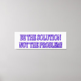可愛いアートワークデザイン「BE THE SOLUTION」買今すぐ キャンバスプリント