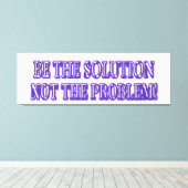 可愛いアートワークデザイン「BE THE SOLUTION」買今すぐ キャンバスプリント (インサイチュ (ウッドフロア))