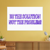 可愛いアートワークデザイン「BE THE SOLUTION」買今すぐ キャンバスプリント (インサイチュ (リビング))