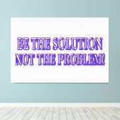 可愛いアートワークデザイン「BE THE SOLUTION」買今すぐ キャンバスプリント (インサイチュ (ウッドフロア))