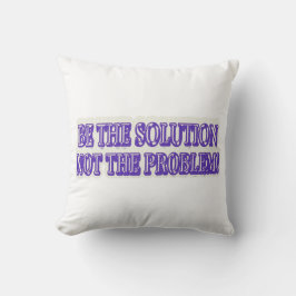 可愛いアートワークデザイン「BE THE SOLUTION」買今すぐ クッション