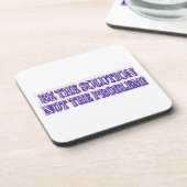 可愛いアートワークデザイン「BE THE SOLUTION」買今すぐ コースター (左側)