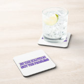 可愛いアートワークデザイン「BE THE SOLUTION」買今すぐ コースター (右側)