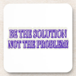 可愛いアートワークデザイン「BE THE SOLUTION」買今すぐ コースター