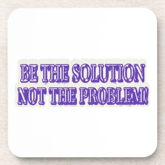 可愛いアートワークデザイン「BE THE SOLUTION」買今すぐ コースター (正面)