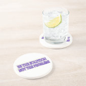 可愛いアートワークデザイン「BE THE SOLUTION」買今すぐ コースター (側面)