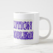 可愛いアートワークデザイン「BE THE SOLUTION」買今すぐ ジャンボコーヒーマグカップ (右)